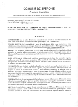COMUNE DI SPERONE