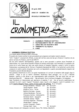 Aprile 2009 - Cronometristi Torino