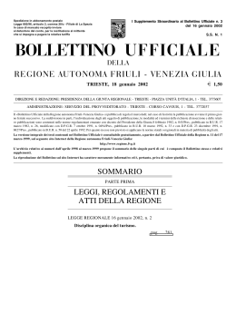 Legge Regionale 16 gennaio 2002 n. 2