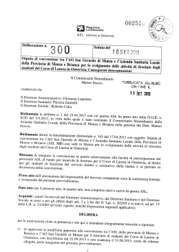 Deliberazione n. fa, Sed1lta del 1 G ,..,E... ,? 3%