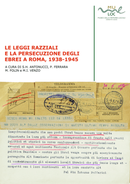 Le leggi razziali e la persecuzione degli ebrei a Roma (1938