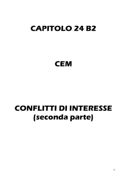 Cap. 24b2 - Conflitti di Interesse