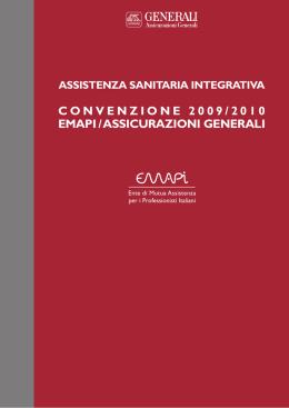 CoNVENZIoNE 2009/2010 EMAPI / ASSICURAZIoNI GENERALI