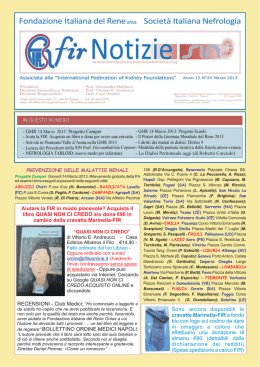 N. 24, marzo 2013 - Fondazione Italiana del Rene