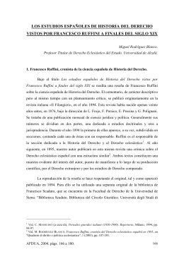 los estudios españoles de historia del derecho vistos por francesco