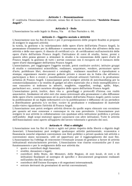 Lo statuto - Franco Angeli
