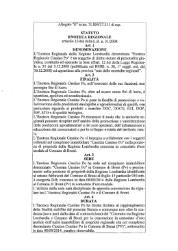 Statuto - Enoteca Regionale Cassino Po