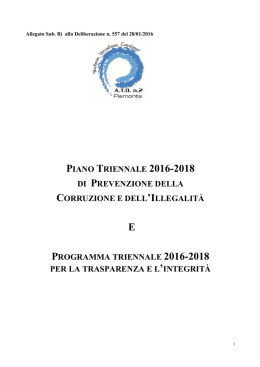 piano triennale 2016-2018 di prevenzione della