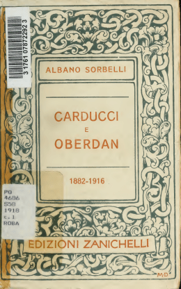 Carducci e Oberdan : 1882-1916