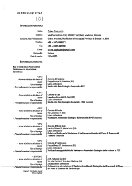 CV Pian. Elena Gagliazzi