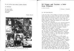 a letter from Peshawar / Di Tongas e Toyotas