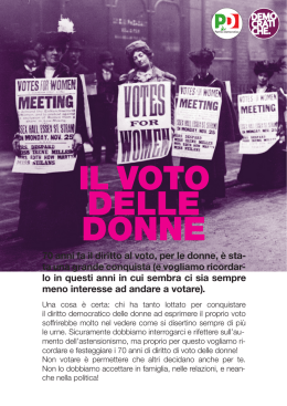 Il diritto di voto - Partito Democratico di Torino Federazione