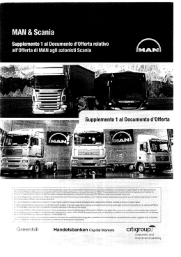 Supplemento al documento d`offerta