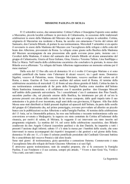 missione paolina in sicilia - Istituto Maria Santissima Annunziata