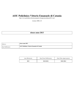 Informazioni sulle singole procedure 2013