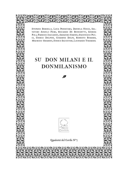 Su don Milani e il donmilanismo