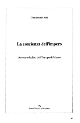 La coscienza dell`impero