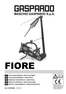 Operation Manual-Spare Parts FIORE 2014-01