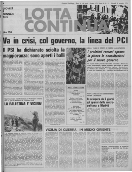 Il PSI ha dichiarato sciolta la sono aperti i balli