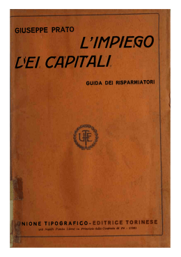 l`impiego dei capitali
