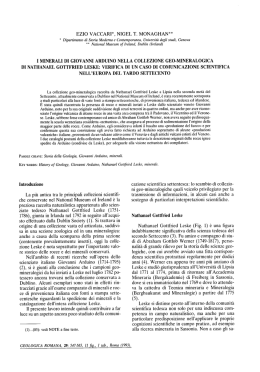 VACCARI E. & MONAGHAN N.T. - I minerali di Giovanni Arduino