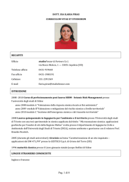 Curriculum Vitae PIRAS Ilaria