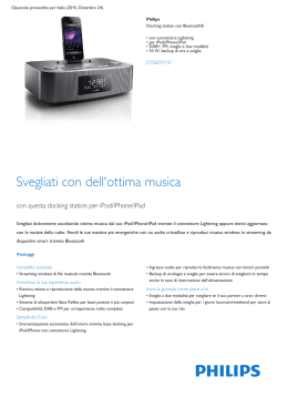 Product Leaflet: Docking station con Bluetooth