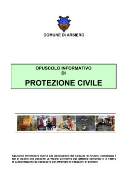 protezione civile - Comune di Arsiero