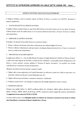 Divieto di Fumo - Istituto Istruzione Superiore Via delle Sette Chiese