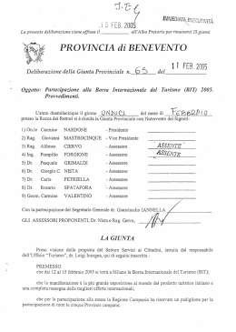 delibera - Provincia di Benevento