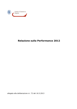 Relazione sulla Performance 2012