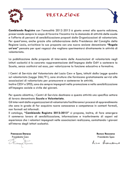 Scuola e Volontariato 2012 - Provincia di Roma