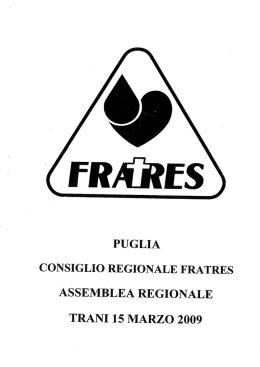 Documenti FRATRES Regionale 2009