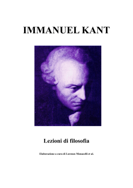 immanuel kant - Lorenzo Monacelli, sito ufficiale. Appunti di Fisica e