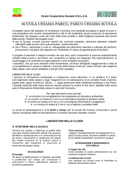 scuola chiama parco, parco chiama scuola