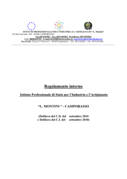 Bozza di regolamento