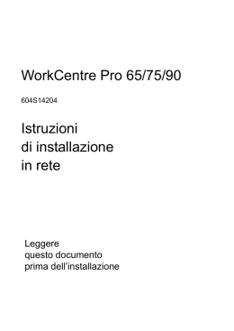 Istruzioni di installazione in rete