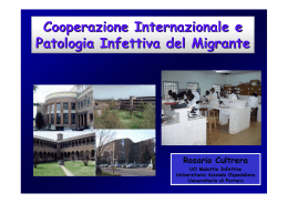 Cooperazione internazionale e patologia infettiva del migrante