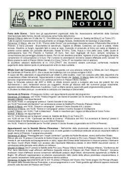 Pro Pinerolo Notizie - Edizione Marzo 2011