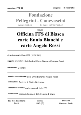 Fondo 38 - Fondazione Pellegrini Canevascini