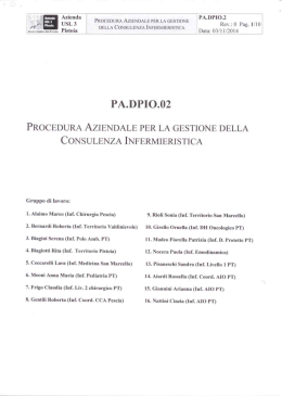 PA.DPIO.02 - Azienda USL 3 Pistoia