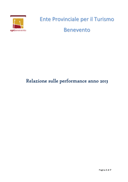 Relazione sulla performance 2013