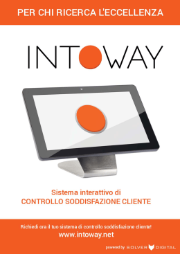 Intoway - Sistema interattivo di controllo soddisfazione cliente
