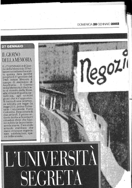 L`universit&agrave; segreta - Universit&agrave; degli Studi di Trento