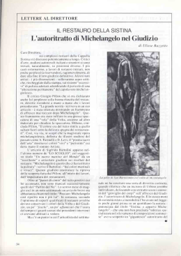 L`autoritratto di Michelangelo nel Giudizio Finale Ulisse Razzetto