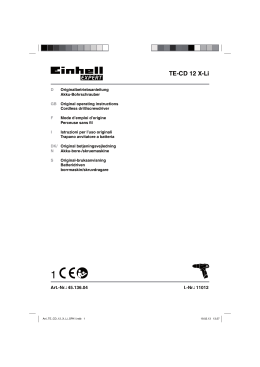 TE-CD 12 X-Li - produktinfo.conrad.com