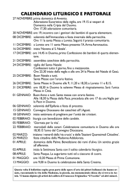 calendario liturgico e pastorale - Parrocchia Duomo