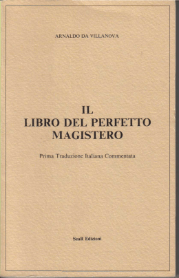 Il libro del perfetto magistero (Arnaldo da Villanova)