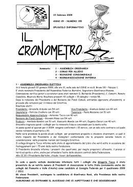 Febbraio 2009 - Cronometristi Torino