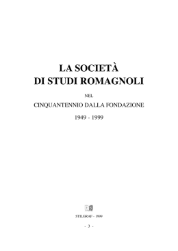 Indici dal 1949 al 1999 - Società di Studi Romagnoli